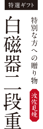 特選ギフト 特別な方にへの贈り物　波佐見焼｜白磁器二段重